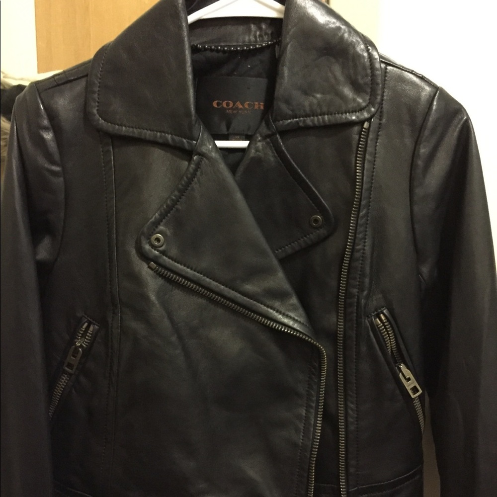 Coach Icon Leather Moto Jacket NWOT